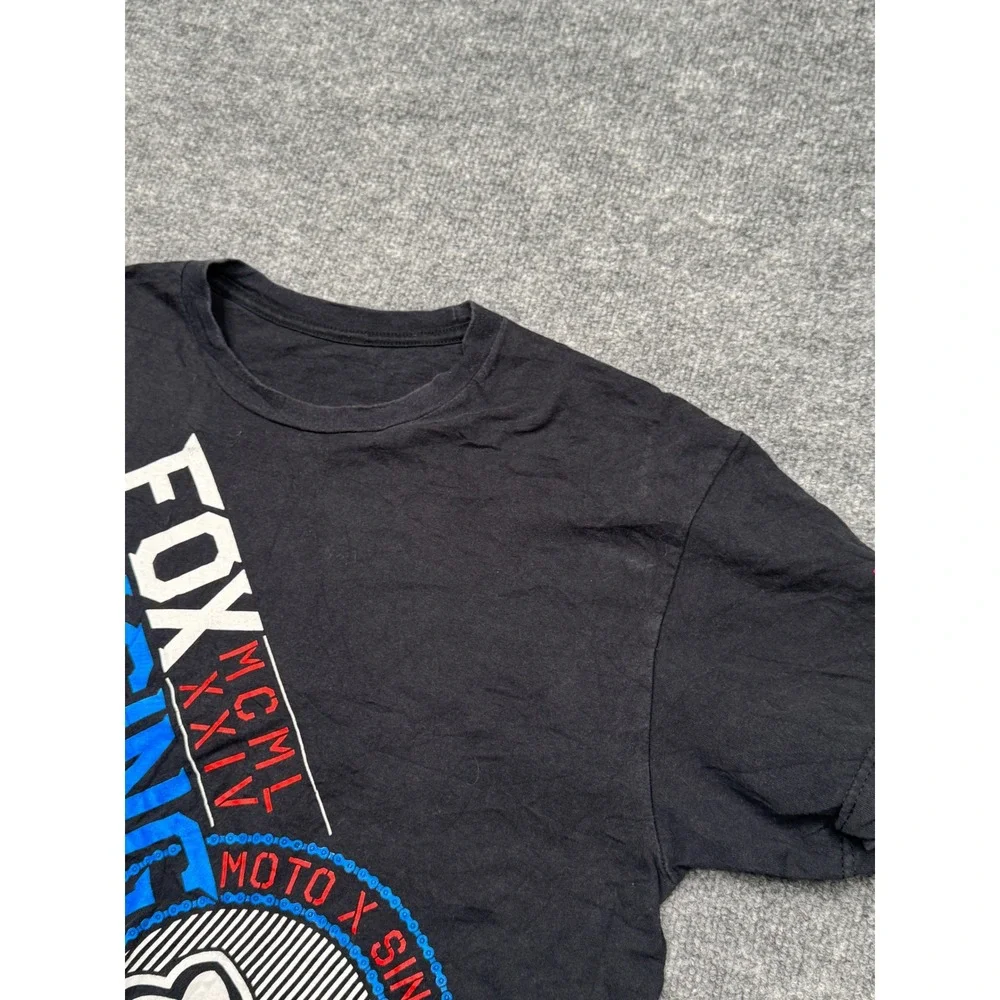 Fox Racing Mens Graphic T-Shirt Black Moto X Worldwide‎ Darkness Short Sleeve L
